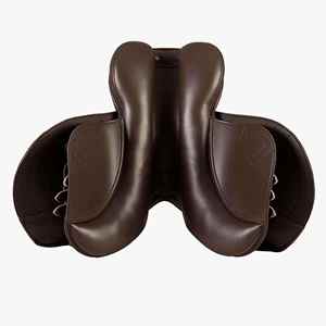 Selle d'obstacle anglaise en cuir synthétique de qualité supérieure, design léger avec boucles en acier inoxydable, idéale pour la course et l'équitation - Product Image 6