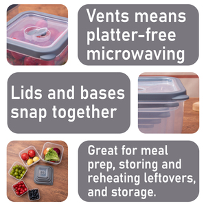 10 Pcs Plastic Food Storage Containers Set, Airtight <strong>Snap</strong> Lid <strong>Kitchen</strong> Pantry Organization Jars for Cereal Dry Food BPA Free - Product Image 2