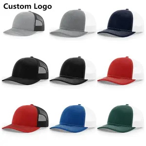 Benutzer definierte schwarze Trucker Hut Stickerei Mesh Snapback Cap