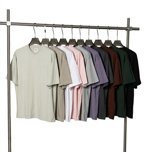 Camiseta de Algodón Oversize de 270 g/m² con Cuello Redondo y Manga Corta, Estilo Boxy, con Logotipo Personalizado, para Uso Diario Informal - Product Image 3