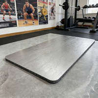 Tapis de sol en caoutchouc à grain de bois pour salle de sport intérieure, pour équipement de fitness et d'exercice, dalles de caoutchouc pour salle de sport