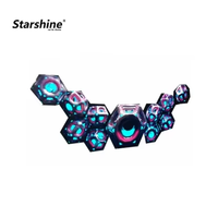 Mur vidéo intérieur P4 P5 cabine de DJ créative écran d'affichage à LED discothèque Triangle hexagonal de forme irrégulière 4mm mur vidéo LED