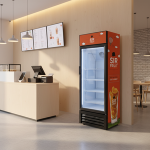 Refrigerador Comercial Vertical Meisda SC190BG de 190L, Una Sola Temperatura, Puerta de Vidrio Transparente, Estantes Ajustables - Product Image 1