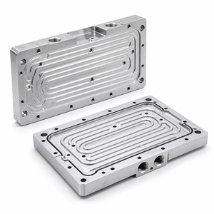 Service de fraisage CNC 3 axes en aluminium 6061 T6 de précision pour plaques de refroidissement <span class=keywords><strong>liquide</strong></span> et composants électroniques basés sur plans - Product Image 1