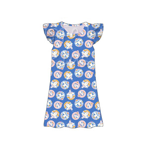 GSD3903 Vestido personalizado para niña pequeña, estilo boutique, color rosa, con estampado de estrellas de béisbol, vestido sin mangas para niña, venta al por mayor - Product Image 3