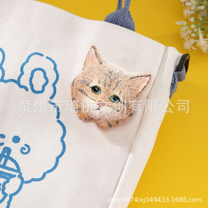 Broches Animaux Mignons en Résine Floquée Chiens Chats Lapins Corgis Tigres Bijoux de Mode pour Vêtements Sac Charme Cadeau Unisexe - Product Image 4