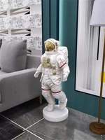 Mobilier de luxe pour salon, résine, décoration d'intérieur, statue d'astronaute en fibre de verre taille réelle