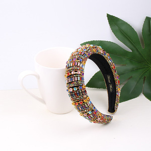 Serre-tête coloré en strass pour femme, accessoires capillaires exagérés, coiffe en éponge incrustée de diamants pour mariages et cadeaux d'anniversaire - Product Image 4