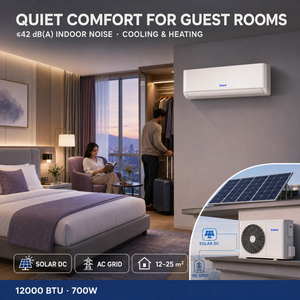 Condizionatore d'Aria Solare Ibrido 12000 BTU, Inverter <span class=keywords><strong>AC</strong></span> a Trasmissione Diretta PV, Split a Parete, Raffreddamento e Riscaldamento, <span class=keywords><strong>DC</strong></span> 80-380V <span class=keywords><strong>AC</strong></span> 110-240V per Uso Domestico - Product Image 4