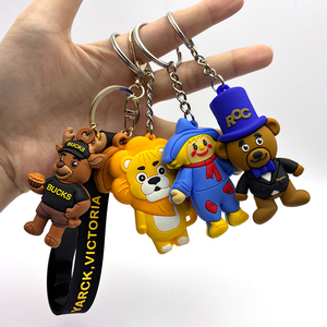 Porte-clés en caoutchouc de dessin animé, <span class=keywords><strong>logo</strong></span> 3D, doux, mignon, anime, fruit, PVC, fabrication personnalisée, cadeau promotionnel, porte-clés 3D - Product Image 2
