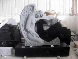 โกลด์ท็อปโออีเอ็มหินแกรนิตสีดำสำหรับหลุมฝังศพสุสานสุสานสุสานอนุสาวรีย์หลุมศพนางฟ้า - Product Image 3