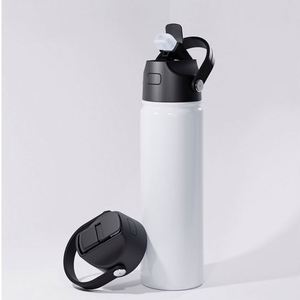 Custom logo 22oz Double Wall Wide Mouth Travel Tumbler Stainless Steel DIY Suablimation Blanks Water Bottle with Leak Proof Lid - Product Image 1