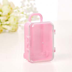 Mini Maleta de Moda, Caja de Joyería Transparente de Plástico, Estuche de Almacenamiento para Regalos DIY con Cierre Abierto Disponible en Blanco, Negro, Morado y Azul - Product Image 6