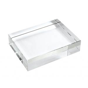 Plateau en verre cristal K9 80x100x30 mm, organisateur de bureau, boîte de rangement transparente - Product Image 1