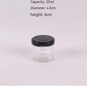 Vente en gros de pots en verre vides de 1 oz (30 ml) pour le stockage des aliments, pots en verre pour le stockage du miel, de la gelée, de la <span class=keywords><strong>confiture</strong></span> avec couvercles en métal - Product Image 3