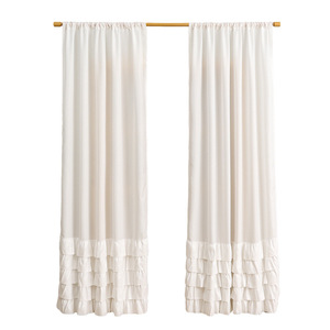 Gorden Korea Transparan Semi-Blackout Model Rod Pocket, Gaya Putri, Bahan Polyester, Pembatasan Cahaya, Pembukaan Kiri/Kanan, Laris Manis - Product Image 5