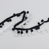 Bordure en dentelle pompon multicolore RYL 1,3 cm, franges en nylon pour vêtements, rideaux et accessoires de couture pour textiles de maison