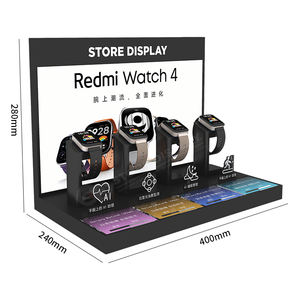 Support d'affichage de bureau interactif en acrylique personnalisé pour la vente au détail, intégré avec un bouton métallique et un éclairage LED - Product Image 2