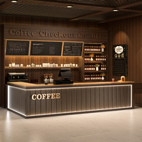 Comptoir de Bar en Bois Massif Simple et Moderne Personnalisable Style Industriel Réception pour Café Thé Boutiques Entreprise Utilisation Comptoirs de Réception