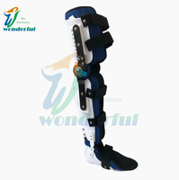 Système de soutien orthopédique genou-pied avec rails latéraux, conception pliable, fixation sécurisée, léger et durable pour la rééducation de la mobilité