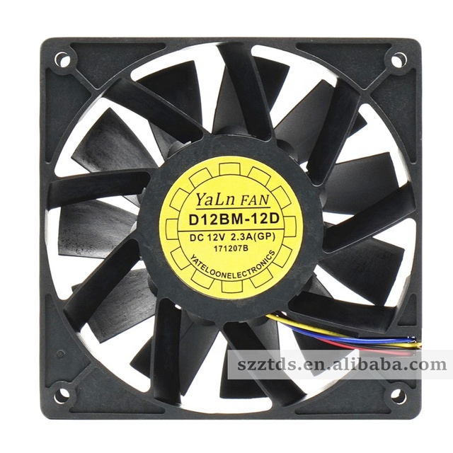 New Original YL D12BM-12D 120mm High Speed 12cm Fan 4Pin PWM 12038 4700RPM 12v 2.3a 120x120x38mm Axial Flow Cooling Fans Cooler