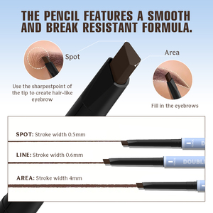 Crayon à sourcils double embout waterproof longue tenue hautement pigmenté pour un look naturel au quotidien – Marque privée - Product Image 2