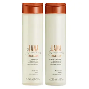 Lana Brasiles | Inceller Shampoo And Conditioner Duo | Treated And Visibly Rejuvenated Hair | 2x 250 Ml / 8.45 Fl.oz.