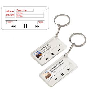 Llavero de Acrílico Personalizado con Letras de Canciones, Diseño de Reproductor de Música con Cubierta de Álbum, Mercancía Personalizada para Fans, para Regalo y Colección - Product Image 4