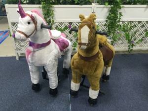 Hochwertiges Unisex Plüsch Schaukel pferd Spielzeug OEM Service Mechanisches Wandert ier für Kinder zum Reiten für Einkaufs zentren - Product Image 5