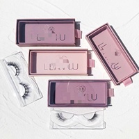 Cnyishero — boîte vide d'étiquettes privée, boîte de luxe en PVC, couleur chair, cils en vison transparent, avant boîte