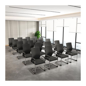 Chaise de <span class=keywords><strong>bureau</strong></span> ergonomique <span class=keywords><strong>sans</strong></span> roues siège fixe en maille à base de traîneau pour réception de réunion - Product Image 6