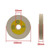 Disque de polissage en feutre de laine Dongma haute densité de 6 pouces (150 mm) de diamètre pour le polissage à la cire des surfaces en acier inoxydable, cuivre, verre et céramique