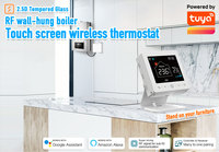 Caldera de Gas Inteligente Tuya para Calefacción por Suelo Radiante, con Pantalla Táctil LCD RF 433, Control Remoto por Aplicación, Compatible con Alexa y Google