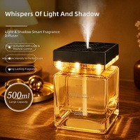 Diffuseur d'arômes intelligent lumineux de 500 ml, activé par la voix, lumière et ombre réglables, intensité réglable, parfum d'intérieur longue durée
