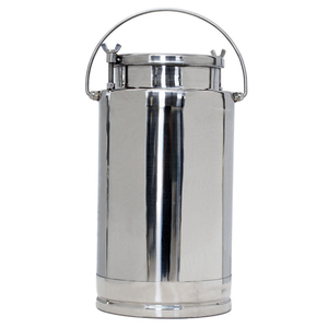 Cubo de Leche de Acero Inoxidable de Alta Resistencia con Tapa para Producción Láctea - Product Image 5