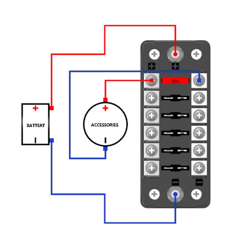 Tekne/deniz/gemi/araba/oto/otobüs sigorta bıçak blok tutucu 12v otomatik 6 yollu sigorta kutusu