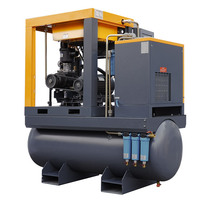 Compresseur à vis industriel lubrifié 4 en 1 11 kW 15 ch, inverseur rotatif, refroidissement par air, stationnaire, 8 bar 10 bar 13 bar 53 CFM et sécheur