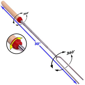 Pinchos Telescópicos Extensibles <span class=keywords><strong>para</strong></span> Asar <span class=keywords><strong>Carne</strong></span> de Malvavisco, Tenedor de Barbacoa de Acero Inoxidable, Pincho <span class=keywords><strong>para</strong></span> Barbacoa - Product Image 6
