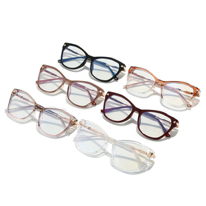 Sang trọng Cat Eye khung quang học cho phụ nữ thiết kế thời trang Kính Mắt Chống ánh sáng màu xanh khung quang - Product Image 4