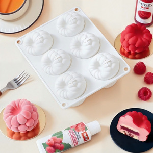 <span class=keywords><strong>Moule</strong></span> en silicone à 6 cavités pour gâteau mousse framboise, grand <span class=keywords><strong>moule</strong></span> en silicone cannelé pour chocolat framboise - Product Image 3