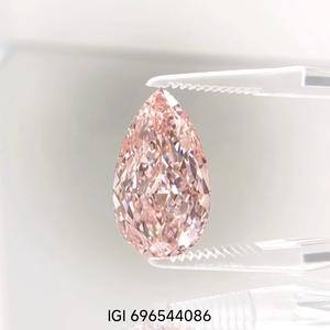 メモリーライトラボグロウンダイヤモンド 5-12カラット IGI認定 エクセレントカット ペアシェイプ ファンシービビッドピンク 合成ダイヤモンド 中国製 高級 - Product Image 5