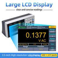 OWON XDM1041/1241 Multimeter Digital Desktop Empat Setengah Digit Tampilan Presisi Tinggi Rentang Otomatis Anti Panas