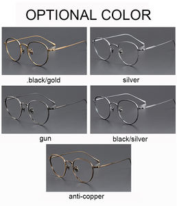 กรอบแว่นตา M3085 วินเทจ ไทเทเนียมแท้ น้ำหนักเบาพิเศษ ทรงเต็มกรอบ สำหรับผู้ใหญ่ทั้งชายและหญิง สไตล์มัตสึดะ ดีไซน์รูปไข่แกะสลักลายเพชร - Product Image 3