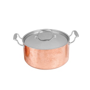 Pentole in rame a tre strati Set di pentole e padelle in acciaio inossidabile antiaderente a <span class=keywords><strong>3</strong></span> strati in rame martellato - Product Image 2