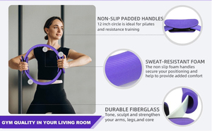 Kit d'accessoires de <span class=keywords><strong>Pilates</strong></span> : Bande de résistance, ballon de yoga, cercle magique, anneau de <span class=keywords><strong>Pilates</strong></span> – Durable, écologique et multifonctionnel - Product Image 3