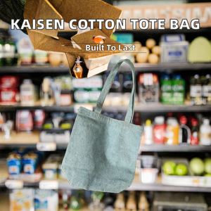 KAISEN High Quality Custom Wholesale Cartoon Pattern <b>Small</b> Size Reusable <b>White</b> Cotton Tote <b>Bag</b> with Shoulder Strap for Shopping - Product Image 2