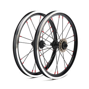 Ensemble de <span class=keywords><strong>roues</strong></span> de vélo CG 16 pouces 305 <span class=keywords><strong>Trois</strong></span> vitesses Faible résistance 74-85V Frein 14 pouces 412 Roue de vélo pliable en alliage d'aluminium - Product Image 2