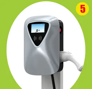 사용자 정의 로고 상업 sae j1772 유형 1 및 iec 62196 유형 2 7kw 11kw 22kw 32a evse ev 충전기 월 박스