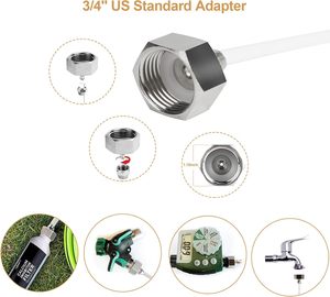 YUJIA SDC048 système de refroidissement par brumisation 15M buses de brouillard en acier inoxydable 1/4 "vitesse du ventilateur Variable à faible bruit 50ft <span class=keywords><strong>tuyau</strong></span> extérieur - Product Image 4