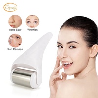 Rouleau de massage en silicone vert argenté anti-âge et anti-ridules pour le visage, le corps et la tête – Vente chaude